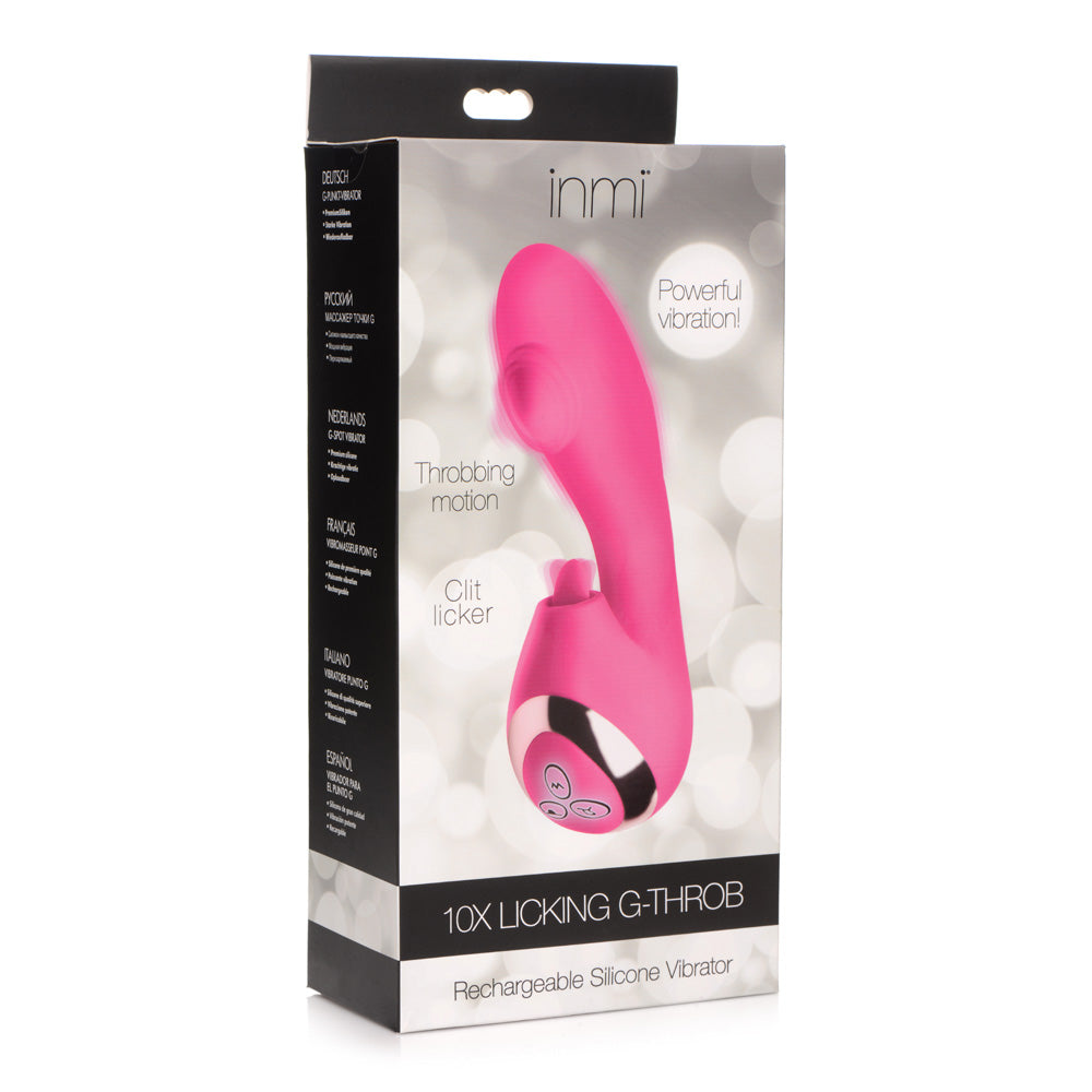 Inmi 10X Licking G-Throb Rechargeable Silicone Vibrator | 848518045133 | Available at EroticWarehouse.com