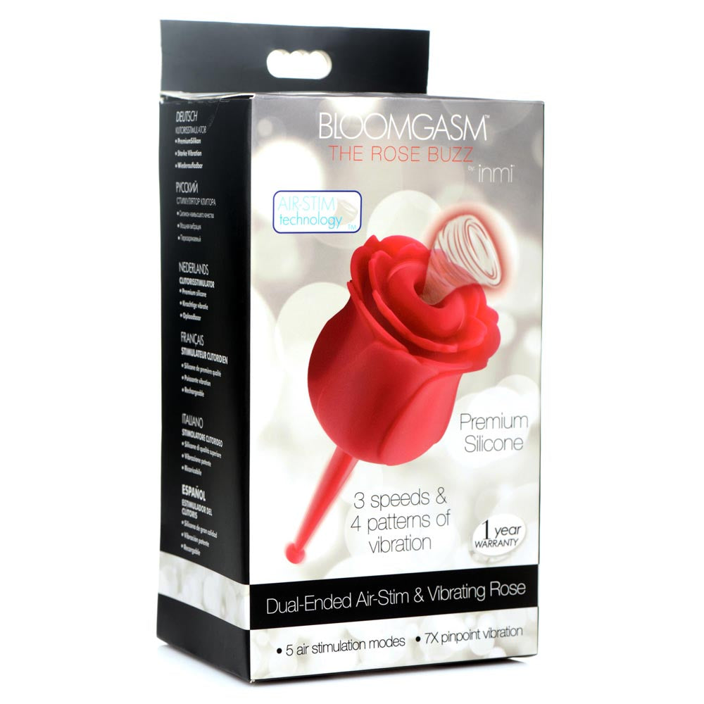 Bloomgasm Rose Buzz 7X Silicone Clit Stimulator And Vibrator | 848518045386 | Available at EroticWarehouse.com