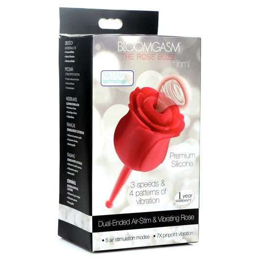 Bloomgasm Rose Buzz 7X Silicone Clit Stimulator And Vibrator | 848518045386 | Available at EroticWarehouse.com