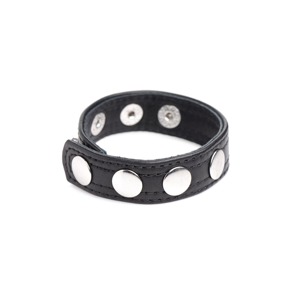 Strict Leather Cock Gear Leather Speed Snap Cock Ring Black | 848518045553 | Available at EroticWarehouse.com
