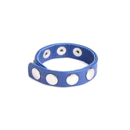 Strict Leather Cock Gear Leather Speed Snap Cock Ring Blue | 848518045560 | Available at EroticWarehouse.com