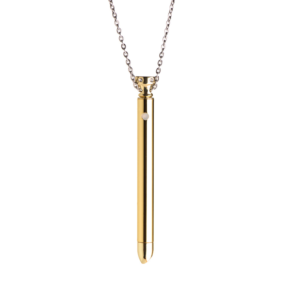 Charmed 7X Vibrating Necklace Gold | 848518046253 | Available at EroticWarehouse.com