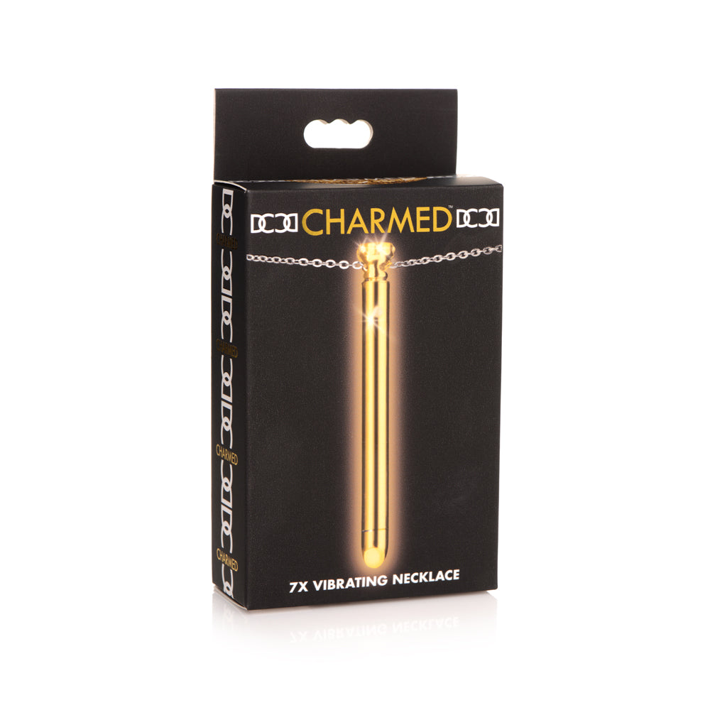 Charmed 7X Vibrating Necklace Gold | 848518046253 | Available at EroticWarehouse.com