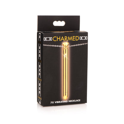 Charmed 7X Vibrating Necklace Gold | 848518046253 | Available at EroticWarehouse.com