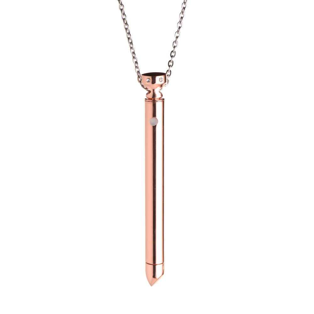 Charmed 7X Vibrating Necklace Rose Gold | 848518046260 | Available at EroticWarehouse.com