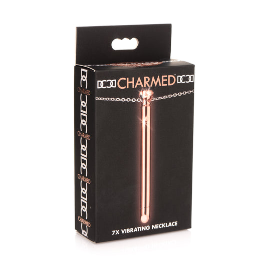 Charmed 7X Vibrating Necklace Rose Gold | 848518046260 | Available at EroticWarehouse.com