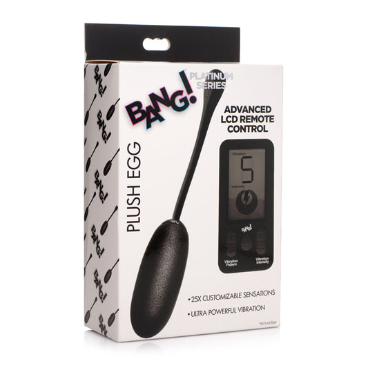 Bang! 25X Platinum Series Plush Egg With Digital Remote Control | 848518046369 | Available at EroticWarehouse.com