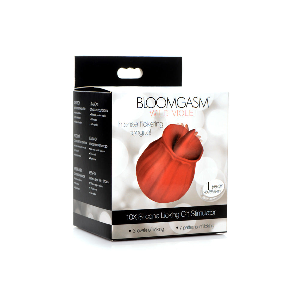 Bloomgasm Wild Violet 10X Licking Stimulator Red | 848518046680 | Available at EroticWarehouse.com