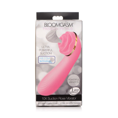 Bloomgasm Passion Petals 10X Silicone Suction Rose Vibrator Pink | 848518046758 | Available at EroticWarehouse.com