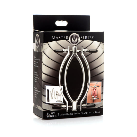 Master Series Pussy Tugger Adjustable Pussy Clamp With Leash | 848518046796 | Available at EroticWarehouse.com