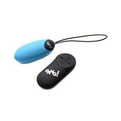 Bang! 28X Grooved Silicone Egg Blue | 848518047311 | Available at EroticWarehouse.com