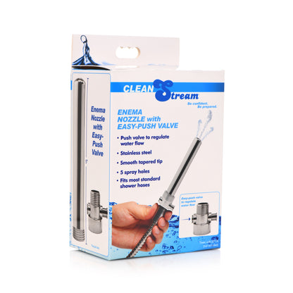 Cleanstream Enema Nozzle With Push Valve | 848518047342 | Available at EroticWarehouse.com