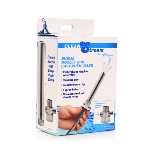 Cleanstream Enema Nozzle With Push Valve | 848518047342 | Available at EroticWarehouse.com