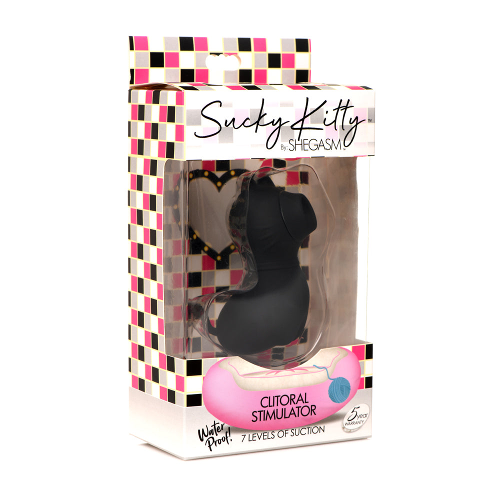 Shegasm Sucky Kitty 7X Clitoral Stimulator Black | 848518047458 | Available at EroticWarehouse.com