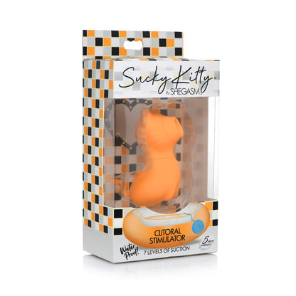Shegasm Sucky Kitty 7X Clitoral Stimulator Orange | 848518047465 | Available at EroticWarehouse.com