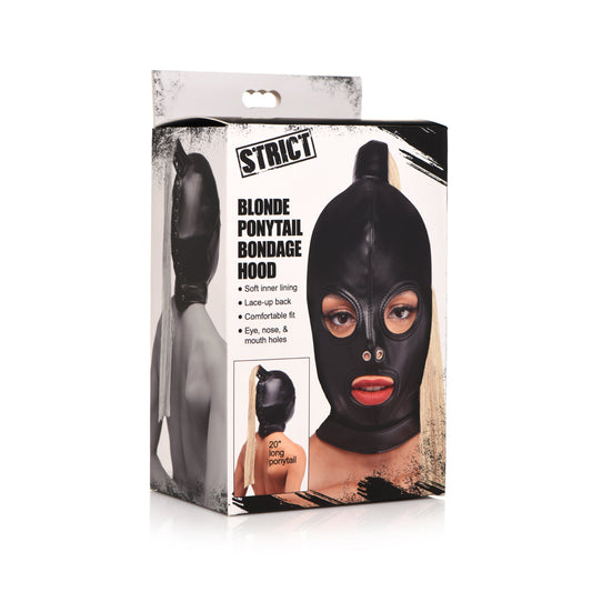 Strict Blonde Ponytail Bondage Hood | 848518047496 | Available at EroticWarehouse.com