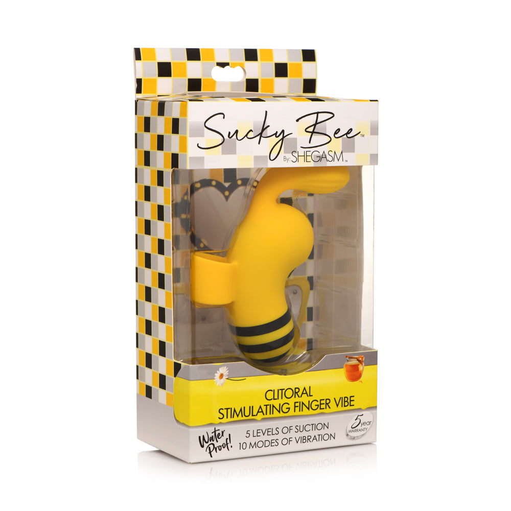 Shegasm Sucky Bee Clitoral Stimulating Finger Vibe | 848518047502 | Available at EroticWarehouse.com