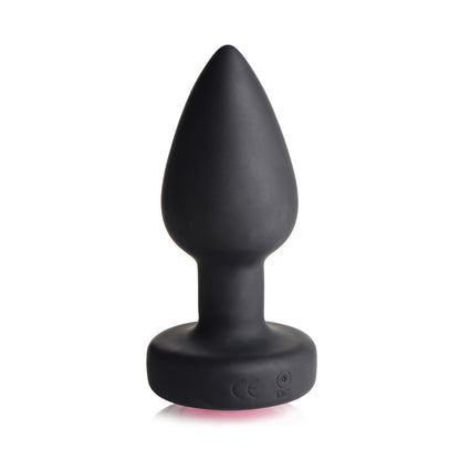 Booty Sparks 28X Silicone Vibrating Pink Gem Anal Plug W/ Remote Small | 848518047519 | Available at EroticWarehouse.com