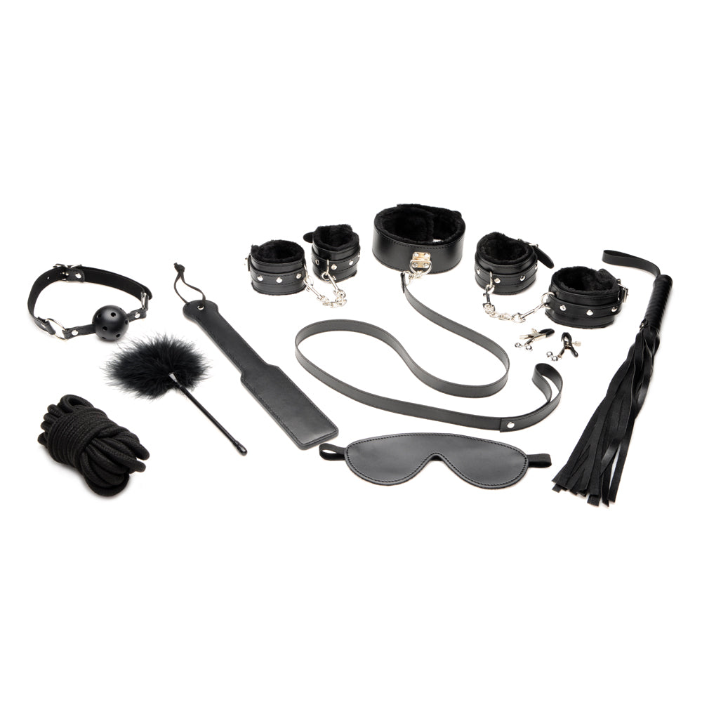 Master Series Hook Up 10 Piece Plush Bondage Set | 848518048004 | Available at EroticWarehouse.com