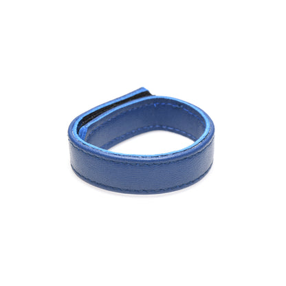 Strict Leather Cock Gear Velcro Leather Cock Ring Blue | 848518048189 | Available at EroticWarehouse.com