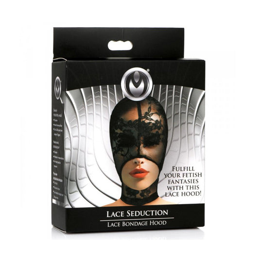 Master Series Lace Seduction Lace Bondage Hood | 848518048615 | Available at EroticWarehouse.com