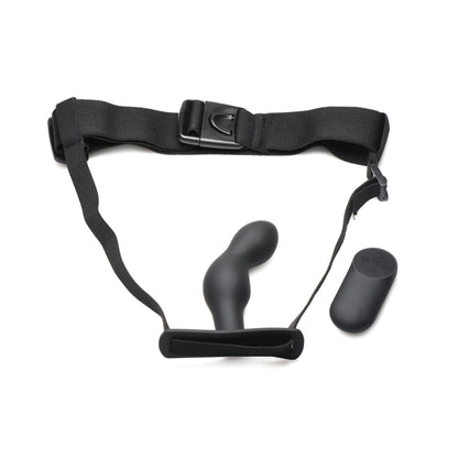 Master Series P-Spot Plugger 28X Silicone Prostate Plug W/ Harness & Remote Control | 848518048868 | Available at EroticWarehouse.com