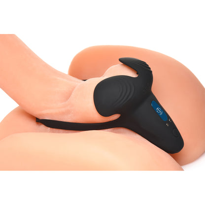 Trinity Men 10X Silicone Cock & Ball Ring W/ Taint Stim & Remote Control | 848518048899 | Available at EroticWarehouse.com