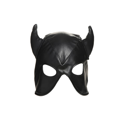 Master Series Dungeon Demon Bondage Hood With Horns | 848518048974 | Available at EroticWarehouse.com