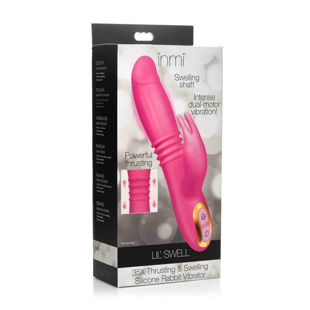 Inmi 35X Lil Swell Thrusting And Swelling Silicone Rabbit Vibrator | 848518049032 | Available at EroticWarehouse.com