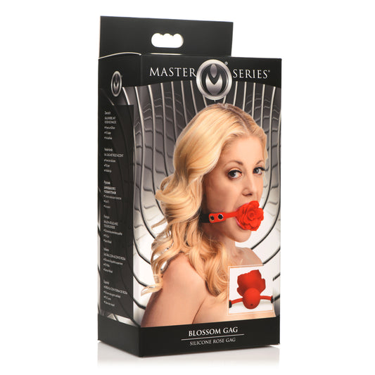 Master Series Blossom Gag Silicone Rose Gag | 848518049124 | Available at EroticWarehouse.com