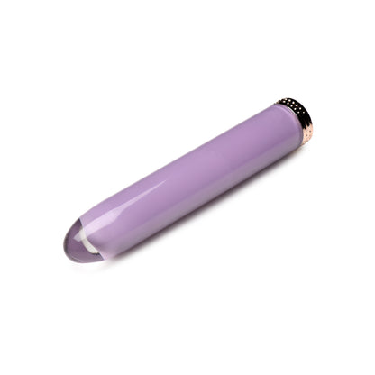 Prisms Vibra-Glass 10X Tapered Glass Bullet Purple | 848518049889 | Available at EroticWarehouse.com
