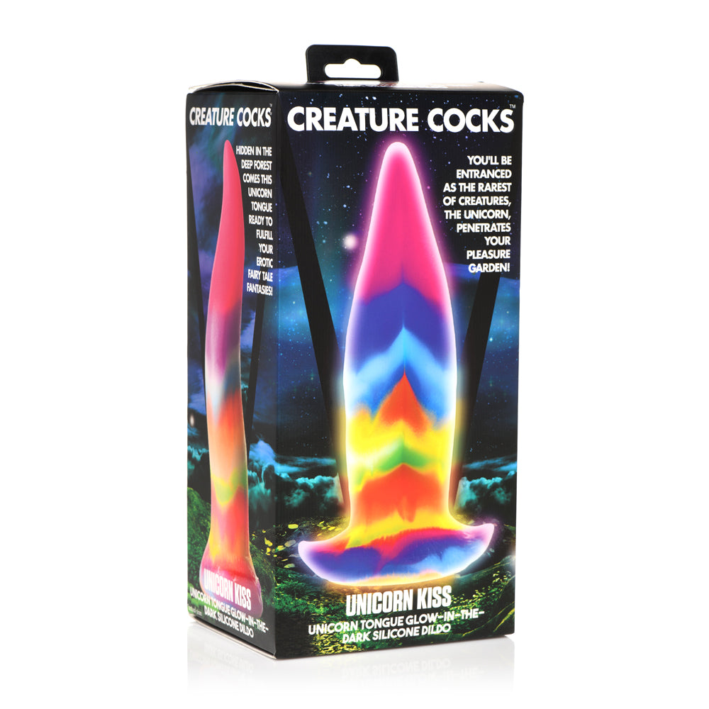 Creature Cocks Unicorn Tongue Glow-In-The-Dark Silicone Dildo | 848518049902 | Available at EroticWarehouse.com