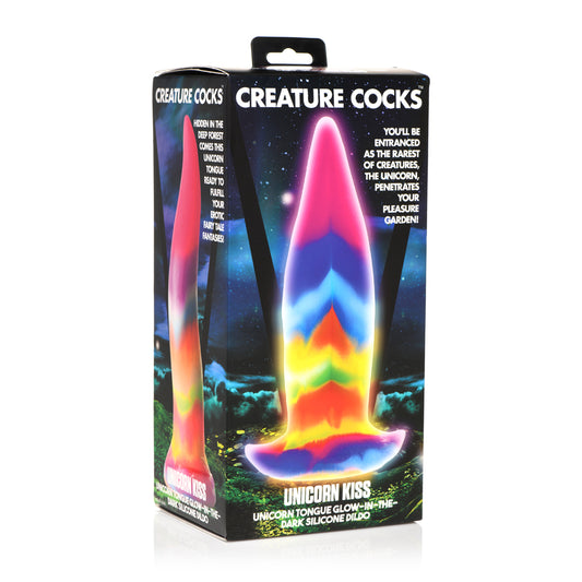 Creature Cocks Unicorn Tongue Glow-In-The-Dark Silicone Dildo | 848518049902 | Available at EroticWarehouse.com