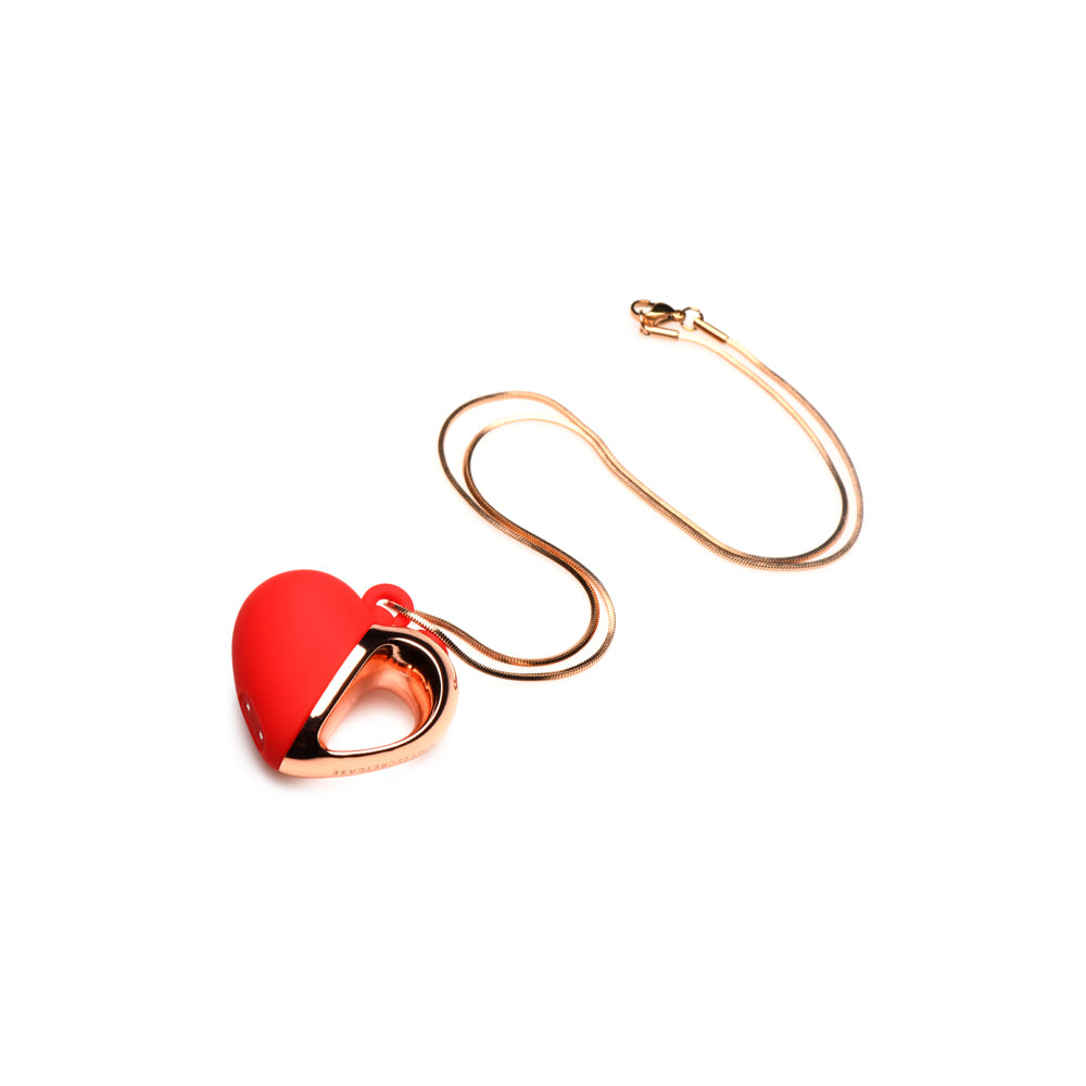 Charmed 10X Vibrating Silicone Heart Necklace | 848518049919 | Available at EroticWarehouse.com