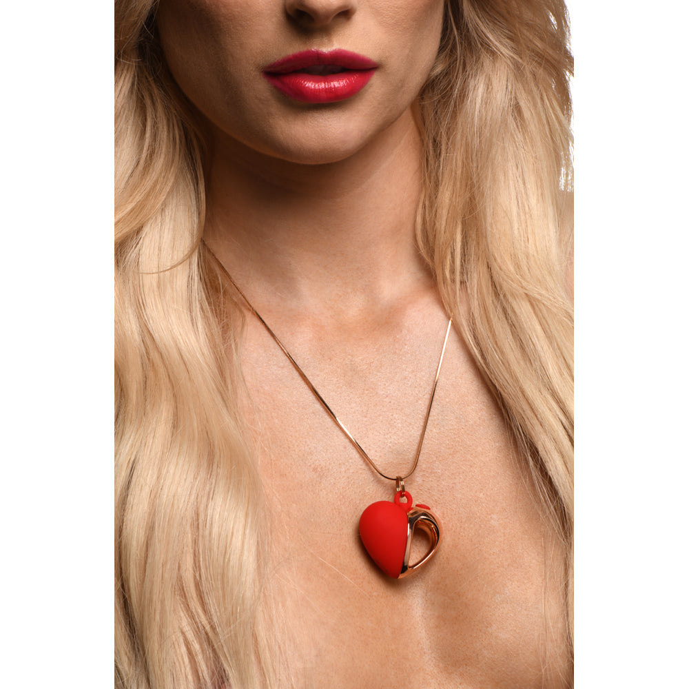 Charmed 10X Vibrating Silicone Heart Necklace | 848518049919 | Available at EroticWarehouse.com