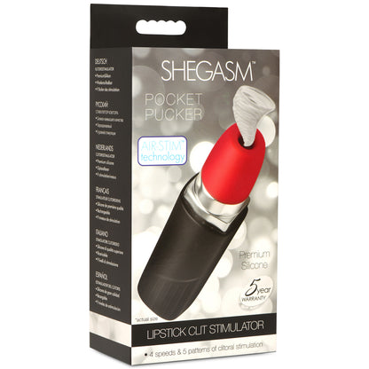 Shegasm Pocket Pucker 9X Silicone Lipstick Clit Stimulator | 848518051363 | Available at EroticWarehouse.com