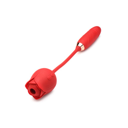 Bloomgasm Romping Rose 10X Suction Rose & Thrusting Vibrator | 848518051394 | Available at EroticWarehouse.com