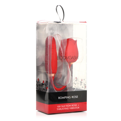 Bloomgasm Romping Rose 10X Suction Rose & Thrusting Vibrator | 848518051394 | Available at EroticWarehouse.com