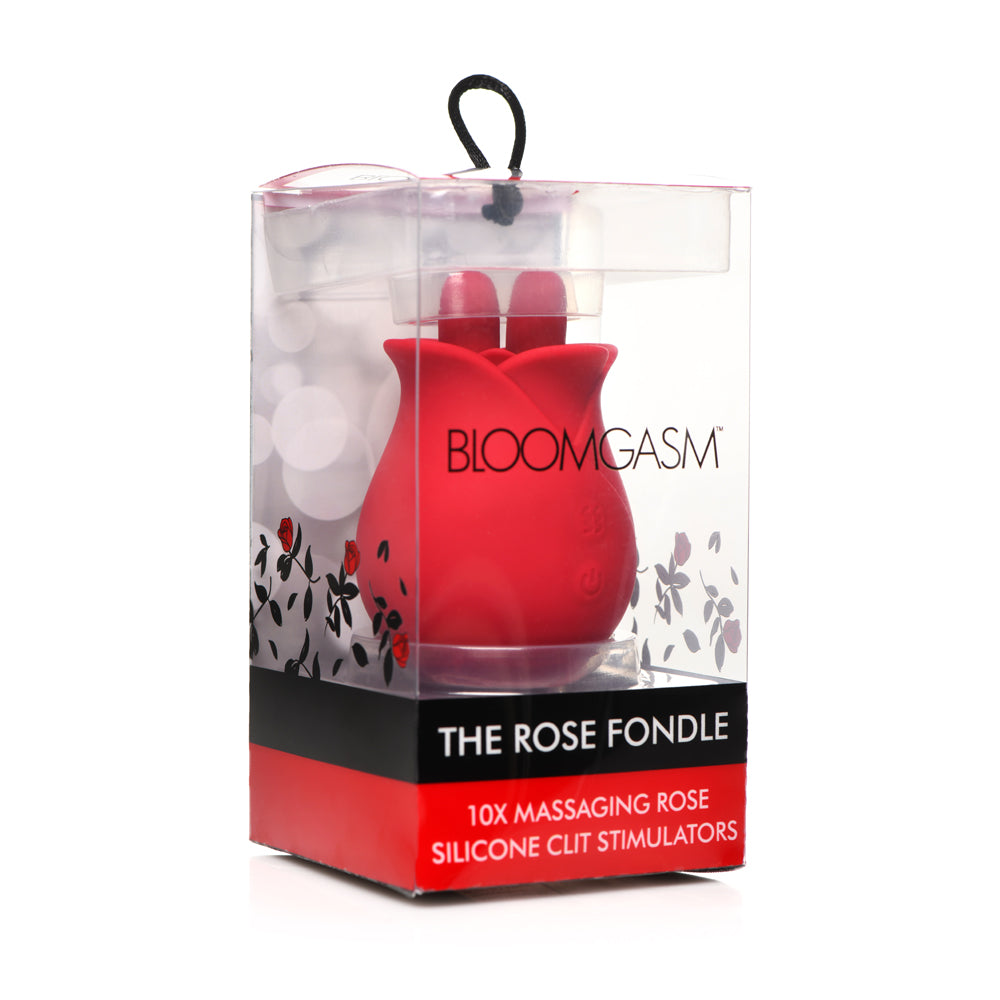 Bloomgasm Rose Fondle 10X Massaging Rose Silicone Clit Stimulators | 848518051677 | Available at EroticWarehouse.com