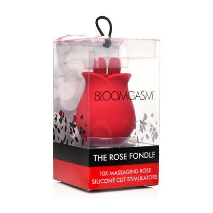 Bloomgasm Rose Fondle 10X Massaging Rose Silicone Clit Stimulators | 848518051677 | Available at EroticWarehouse.com
