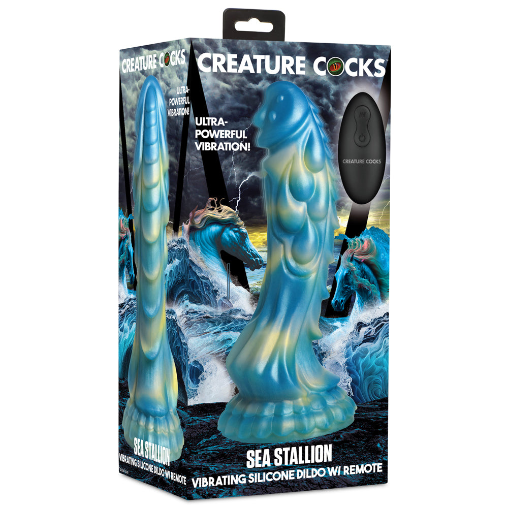 Creature Cocks Sea Stallion Vibrating Silicone Dildo With Remote | 848518051714 | Available at EroticWarehouse.com