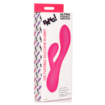 Bang! 10X Flexible Silicone Rabbit Pink | 848518052094 | Available at EroticWarehouse.com