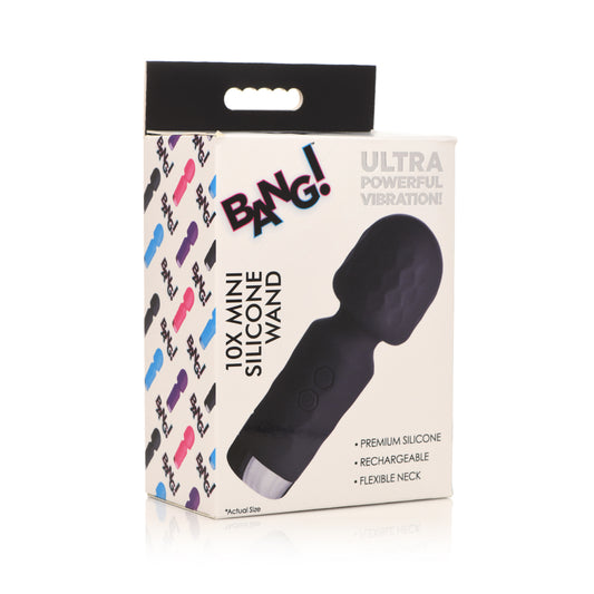 Bang! 10X Mini Silicone Wand Black | 848518052117 | Available at EroticWarehouse.com