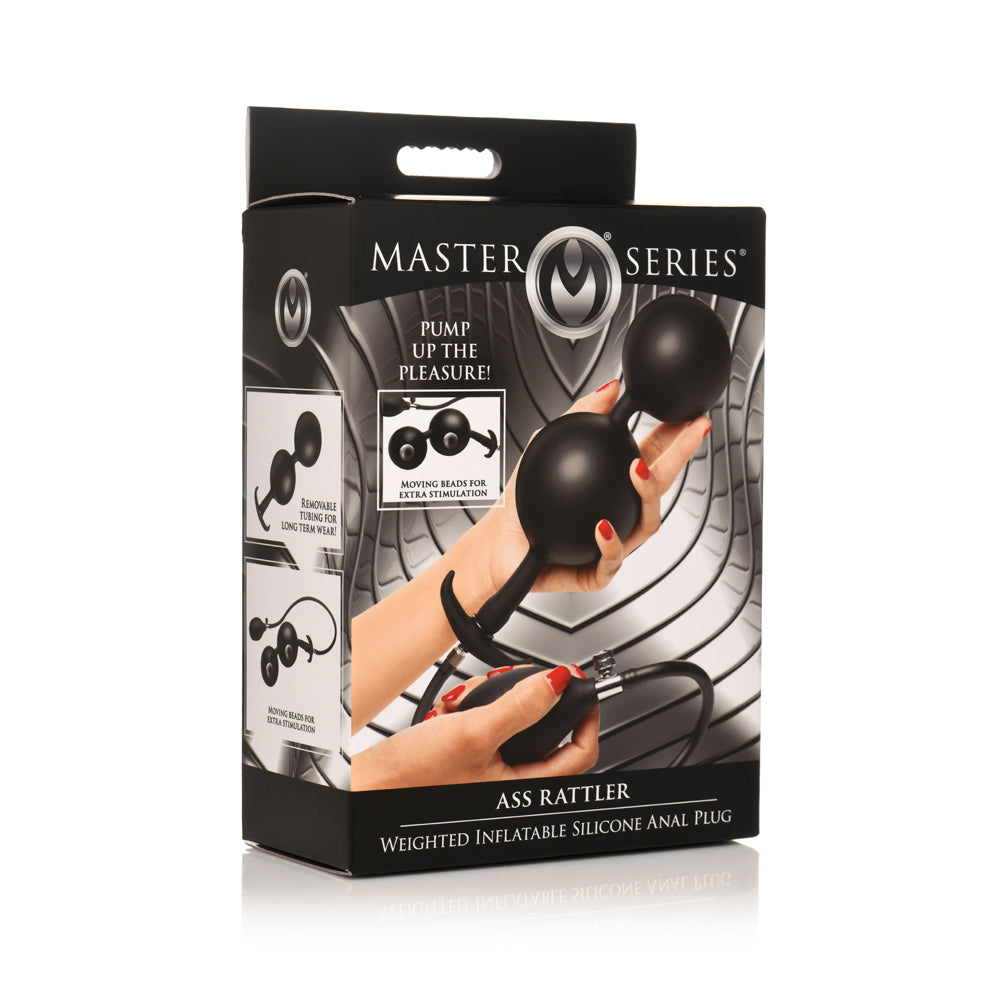 Master Series Ass Rattler Weighted Inflatable Silicone Anal Plug | 848518052360 | Available at EroticWarehouse.com