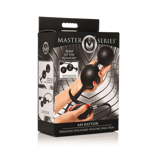 Master Series Ass Rattler Weighted Inflatable Silicone Anal Plug | 848518052360 | Available at EroticWarehouse.com