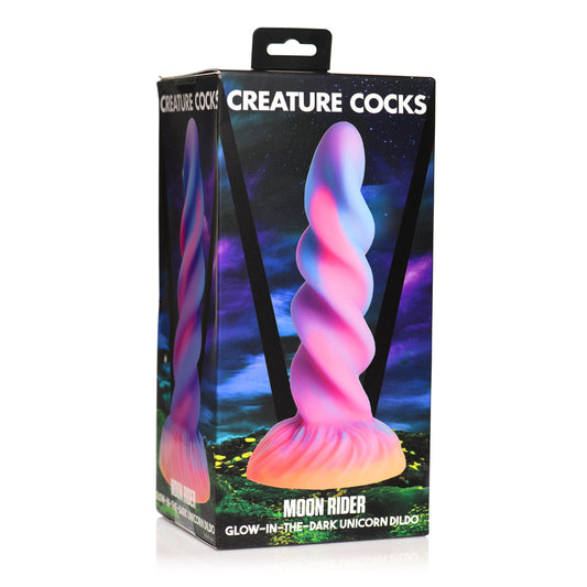 Creature Cocks Moon Rider Glow-In-The-Dark Unicorn Dildo | 848518053022 | Available at EroticWarehouse.com