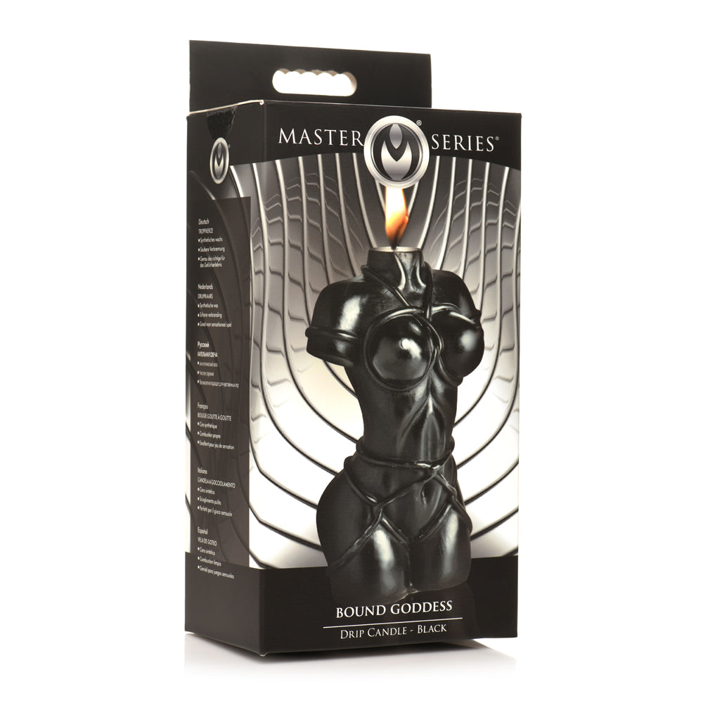 Master Series Bound Goddess Drip Candle Black | 848518053060 | Available at EroticWarehouse.com