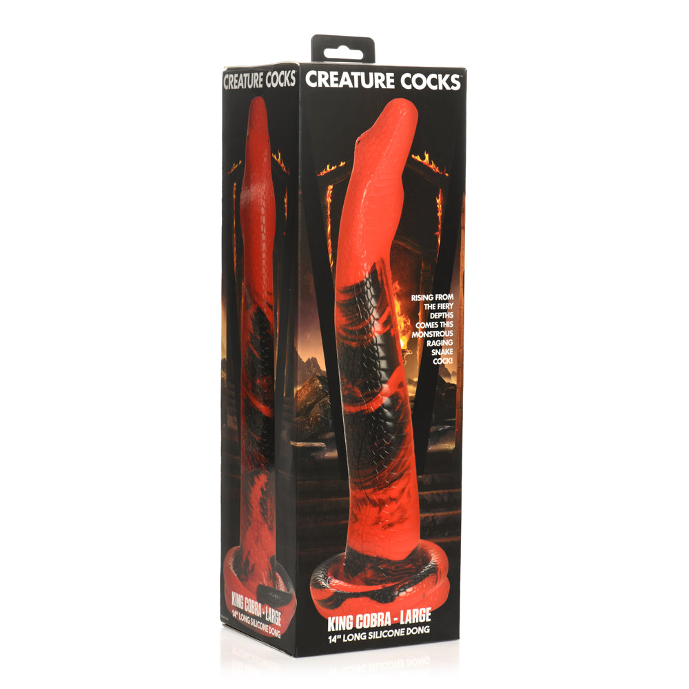 Creature Cocks King Cobra Large 14'' Long Silicone Dong | 848518053084 | Available at EroticWarehouse.com