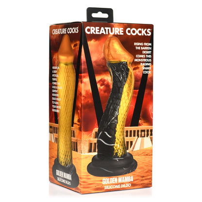 Creature Cocks Golden Snake Silicone Dildo | 848518053220 | Available at EroticWarehouse.com