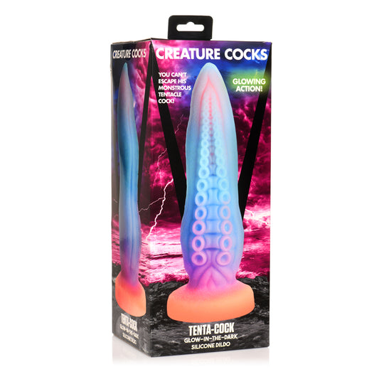 Creature Cocks Tenta-Cock Glow-In-The-Dark Silicone Dildo | 848518053237 | Available at EroticWarehouse.com